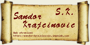 Šandor Krajčinović vizit kartica